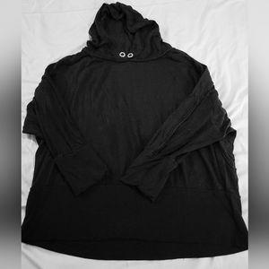Black hooded sweater